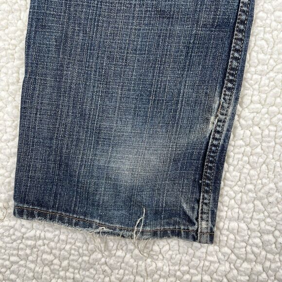 Levi’s 514 Jeans Men’s Size 32x32 Blue Slim Straight Y2K Grunge Streetwear - Picture 5 of 12
